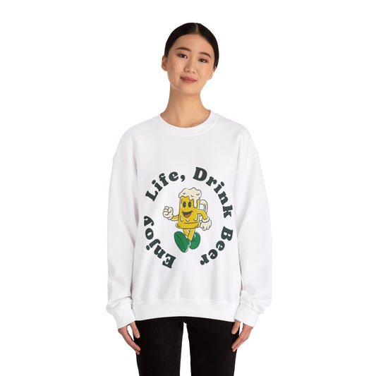 Enjoy Life, Drink Beer Crewneck Jumper