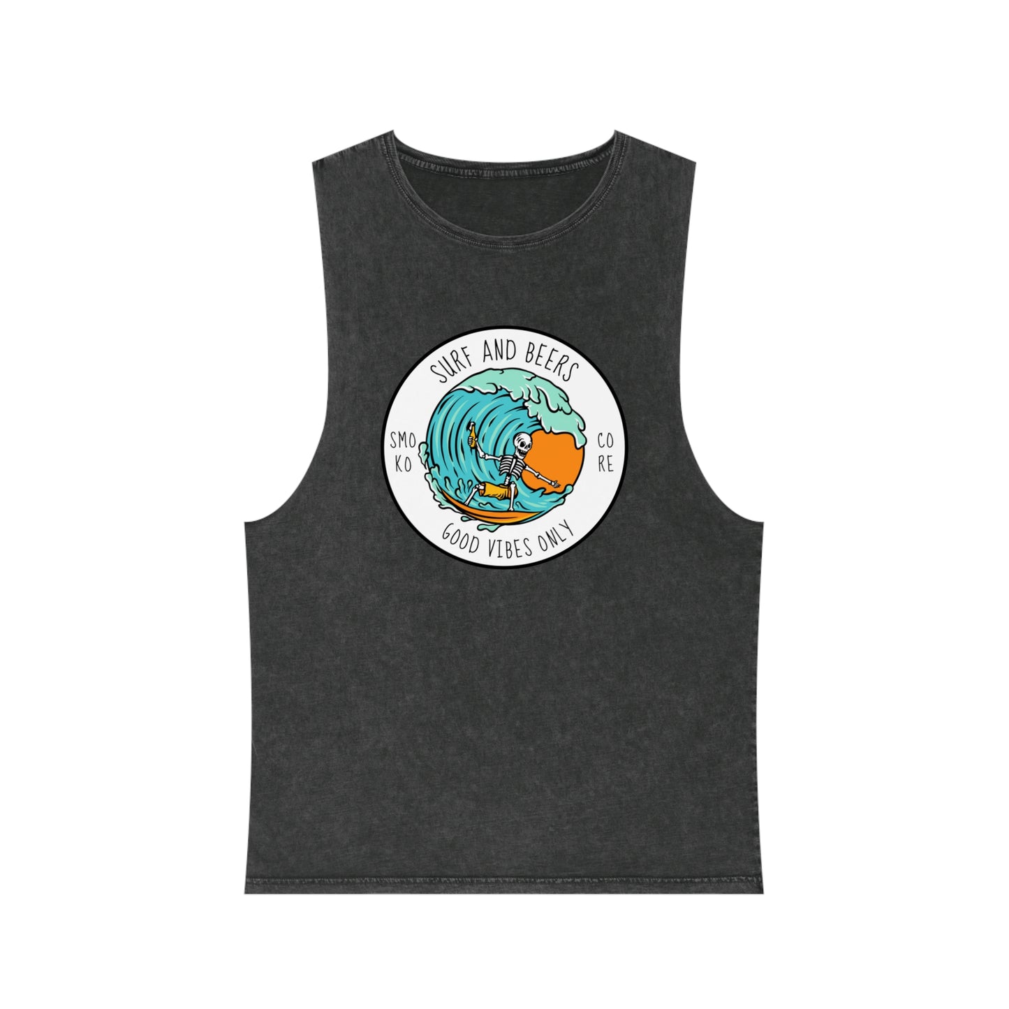 Beers and Surf Stonewash Singlet